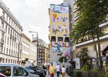 Ekologiczny mural Lilou w centrum Warszawy. Przez  pół roku będzie oczyszczać środowisko