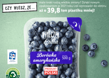 Lidl zmienia opakowanie borówek. Dzięki temu wprowadzi do obrotu prawie 40 ton plastiku mniej