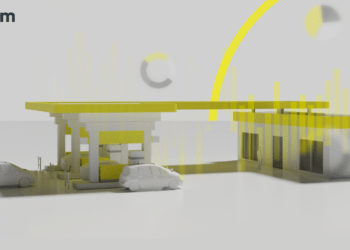 makieta stacji paliw