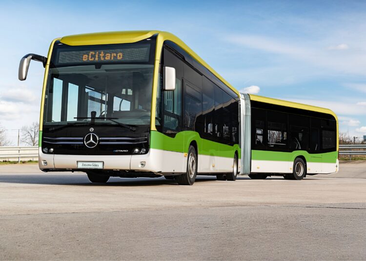 Nowy autobus elektryczny, Zielona góra.